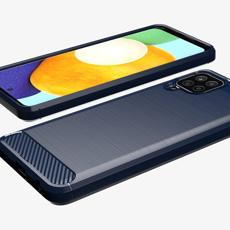 Carbon Case Flexibelt TPU-fodral för Samsung Galaxy A22 4G svart