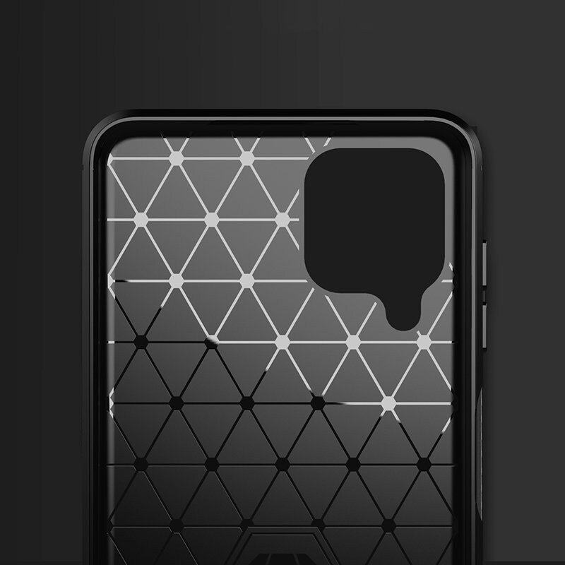 Carbon Case Flexibelt TPU-fodral för Samsung Galaxy A22 4G svart
