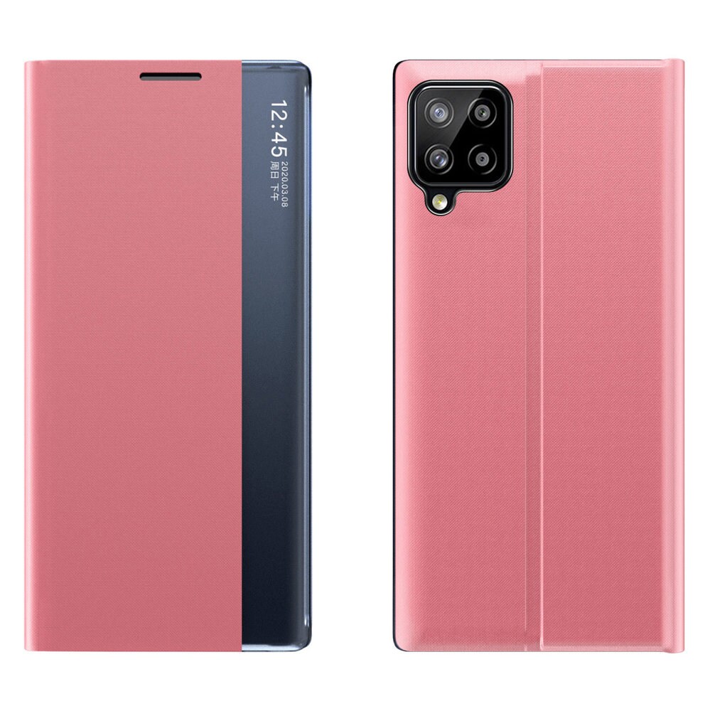 Sleep Case Bookcase Type Case med smart vindue til Samsung Galaxy A22 4G pink