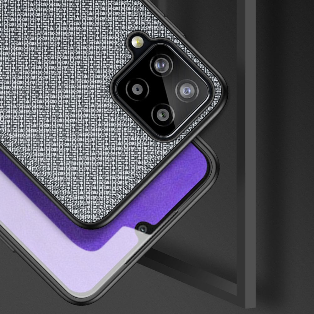 Dux Ducis Fino etui dækket med nylonmateriale til Samsung Galaxy A22 4G grå