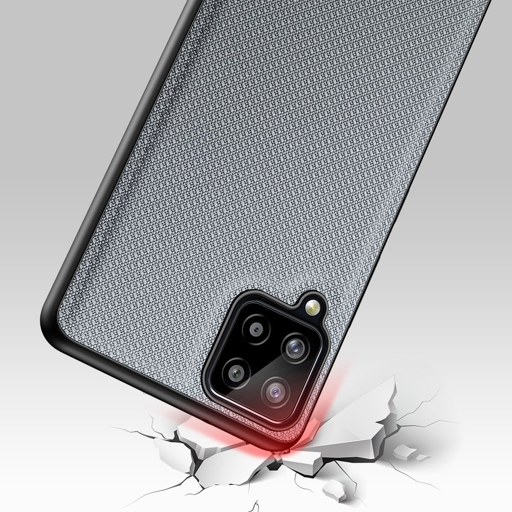 Dux Ducis Fino etui dækket med nylonmateriale til Samsung Galaxy A22 4G grå