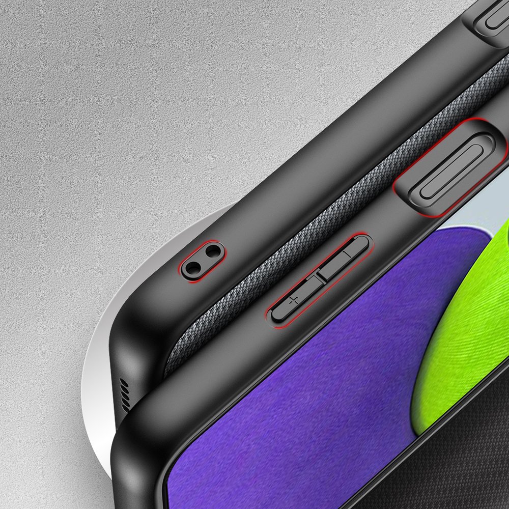 Dux Ducis Fino etui dækket med nylonmateriale til Samsung Galaxy A22 4G grå