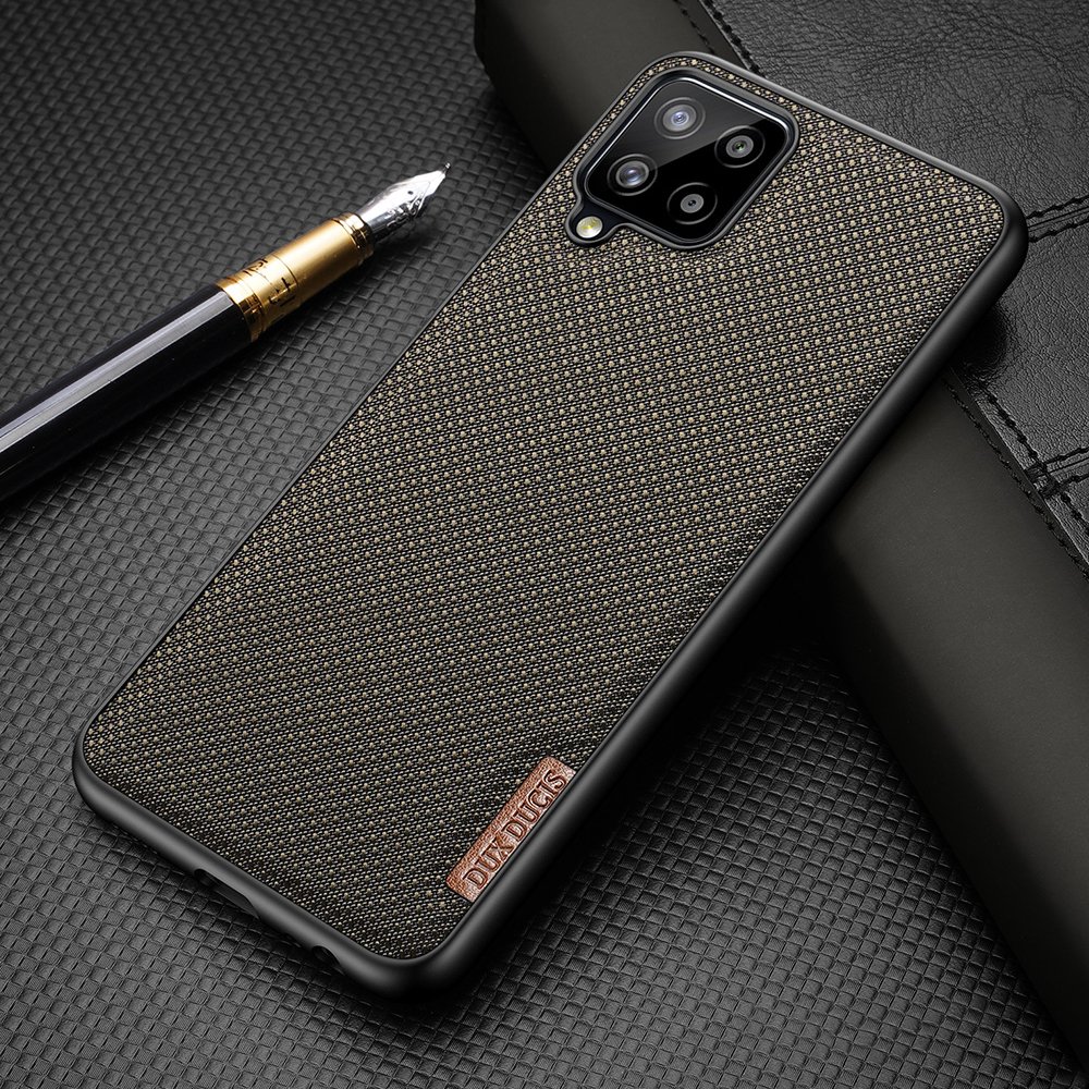 Dux Ducis Fino etui dækket med nylonmateriale til Samsung Galaxy A22 4G grøn