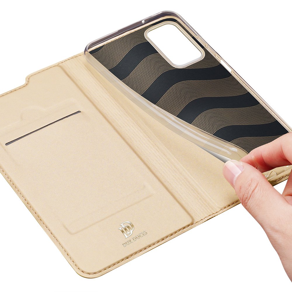Dux Ducis Skin Pro Bookcase-etui til Samsung Galaxy A03s gylden