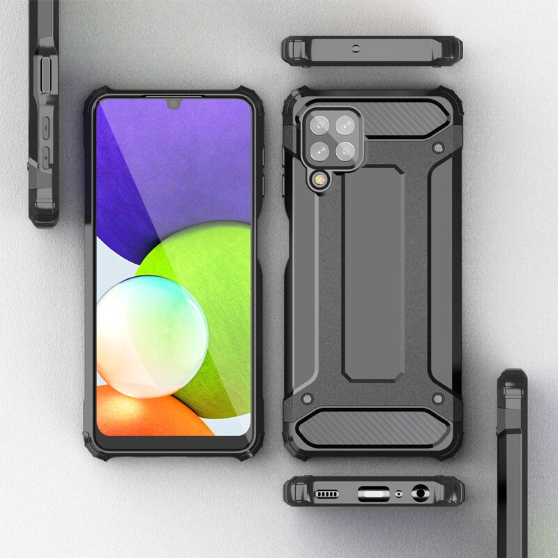 Hybrid Armor Fodral Tufft och robust skydd för Samsung Galaxy A22 4G blå