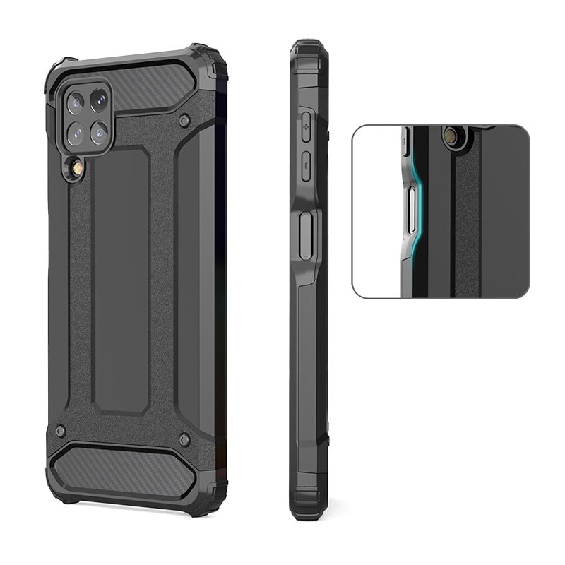 Hybrid Armor Case Tough Rugged Cover til Samsung Galaxy A22 4G golden