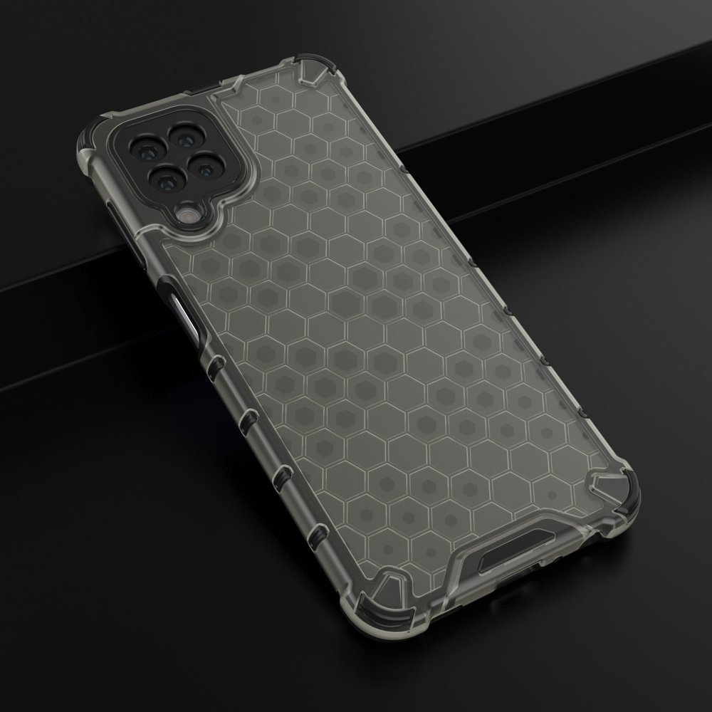 Honeycomb Case pansarskydd med TPU Bumper för Samsung Galaxy A22 4G svart