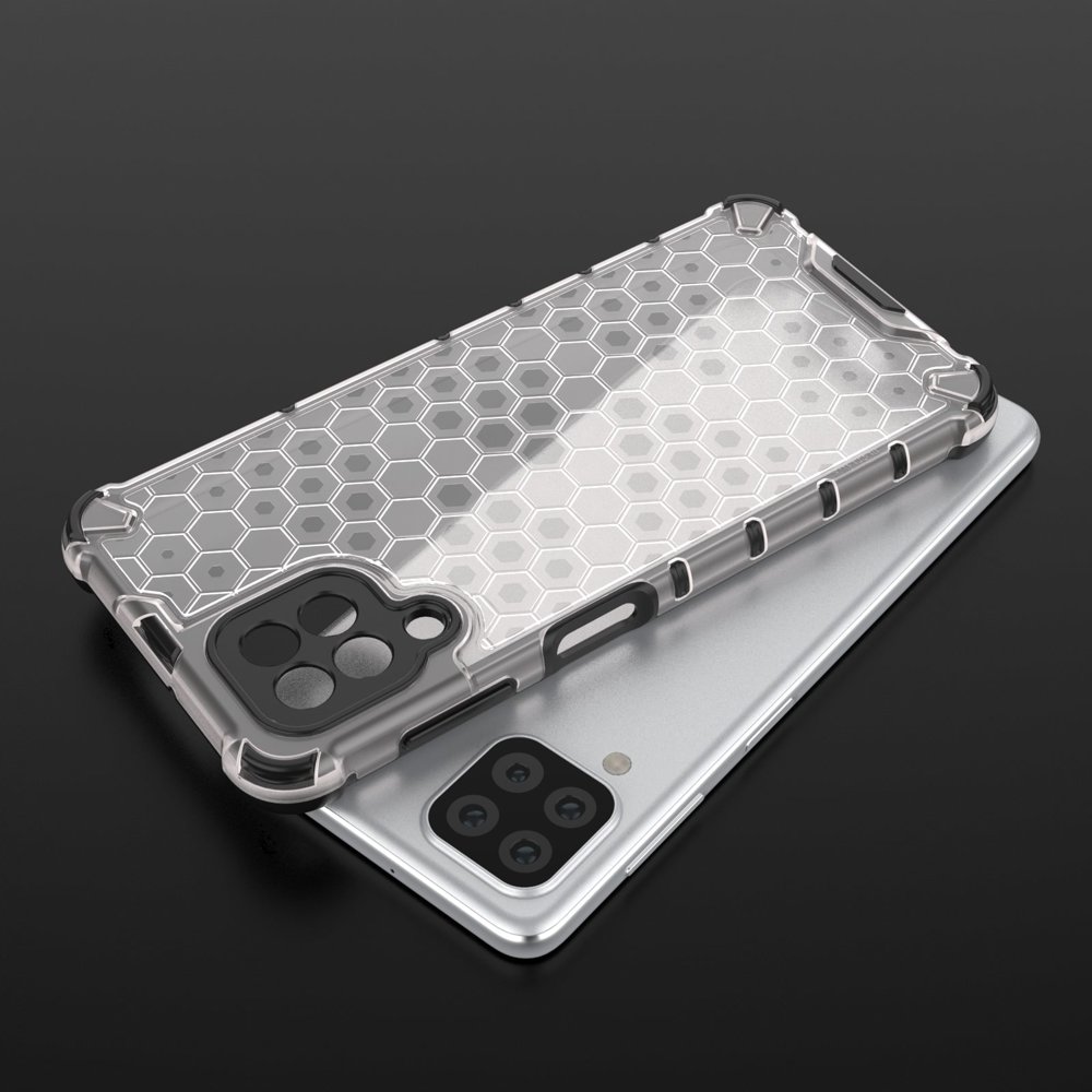 Honeycomb Case pansarskydd med TPU Bumper för Samsung Galaxy A22 4G svart