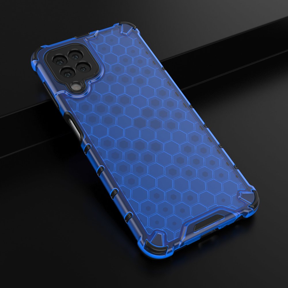 Honeycomb Case pansarskydd med TPU Bumper för Samsung Galaxy A22 4G blå