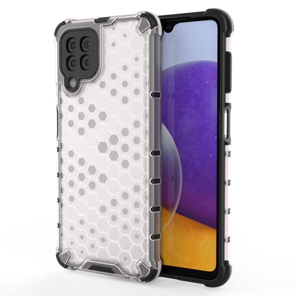 Honeycomb Case pansarskydd med TPU Bumper för Samsung Galaxy A22 4G transparent