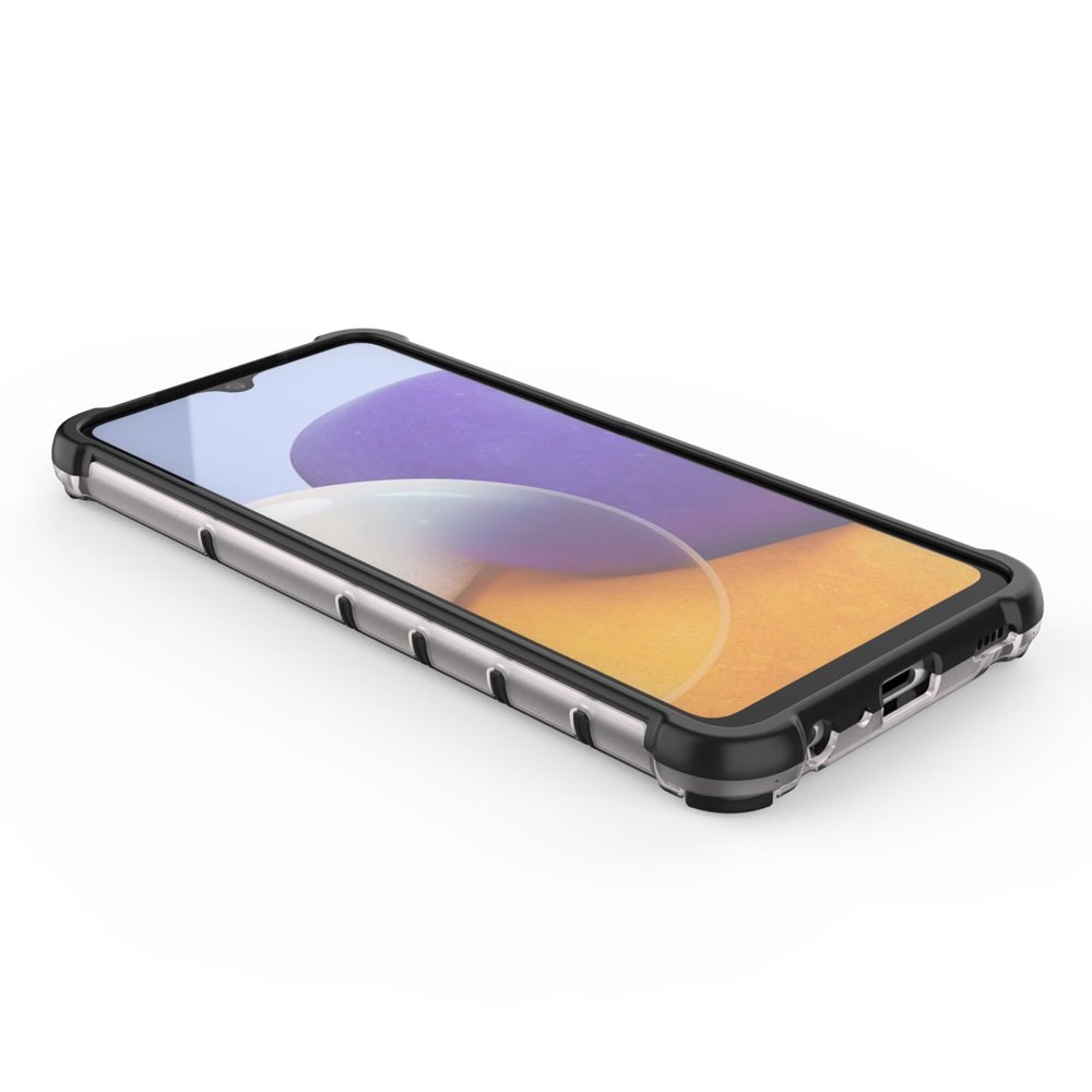 Honeycomb Case pansarskydd med TPU Bumper för Samsung Galaxy A22 4G transparent
