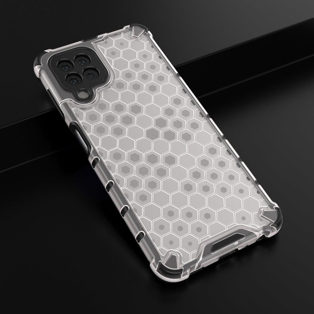 Honeycomb Case pansarskydd med TPU Bumper för Samsung Galaxy A22 4G transparent
