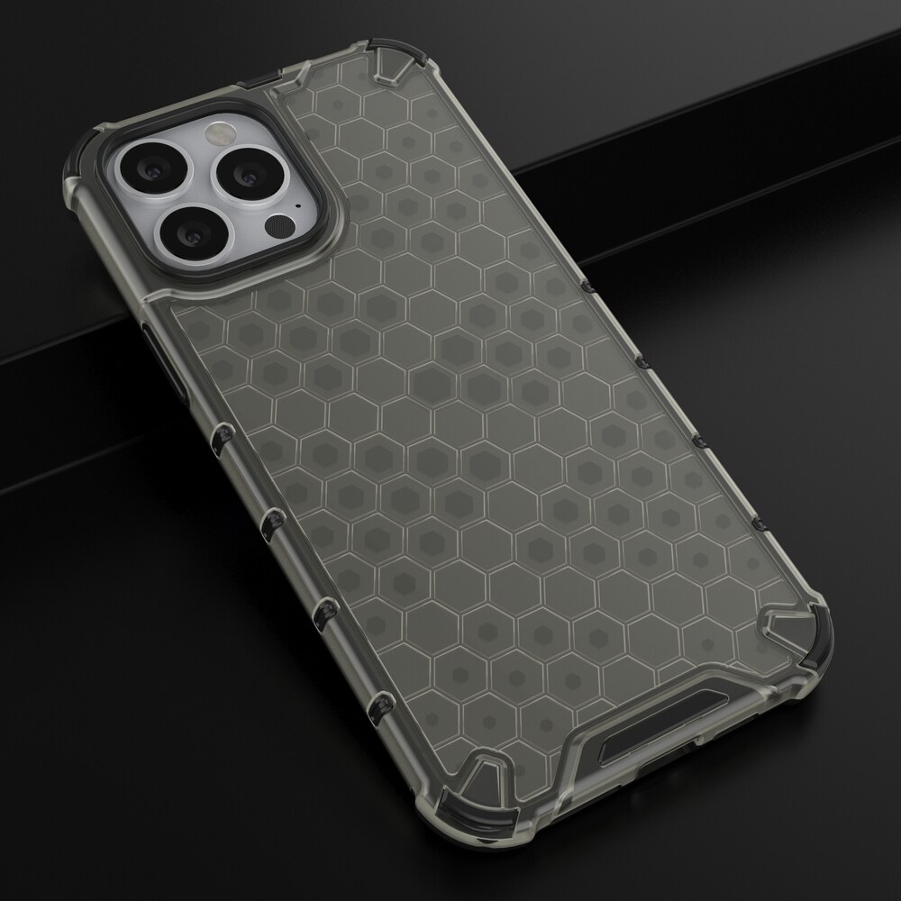 Honeycomb Case pansarskydd med TPU-stötfångare för iPhone 13 Pro Max svart