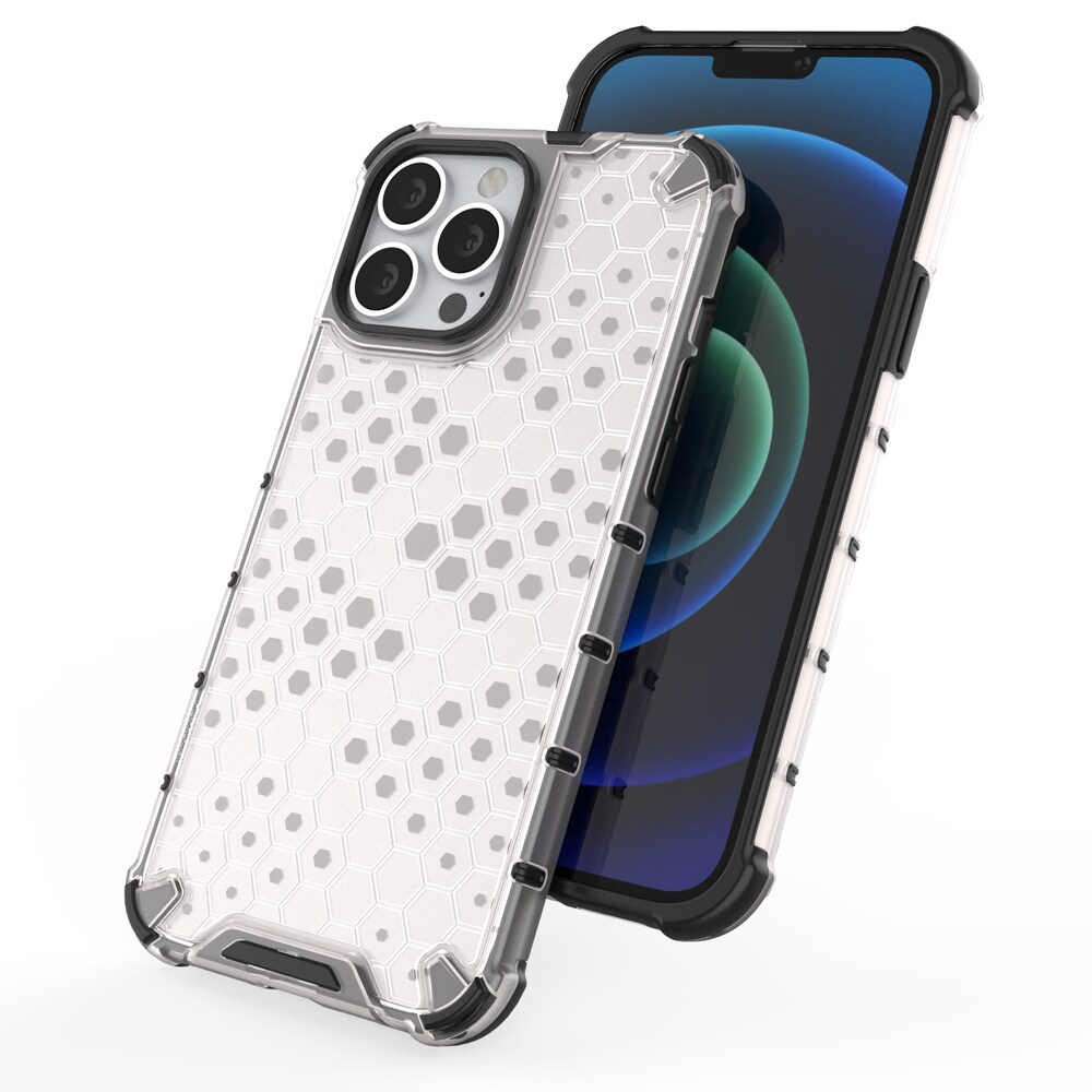 Honeycomb Case pansarskydd med TPU-stötfångare för iPhone 13 Pro Max svart