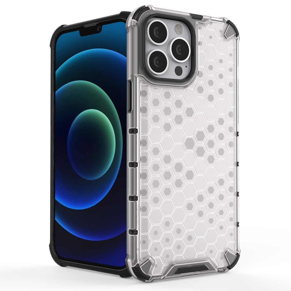 Honeycomb Case pansarskydd med TPU-stötfångare för iPhone 13 Pro Max grön