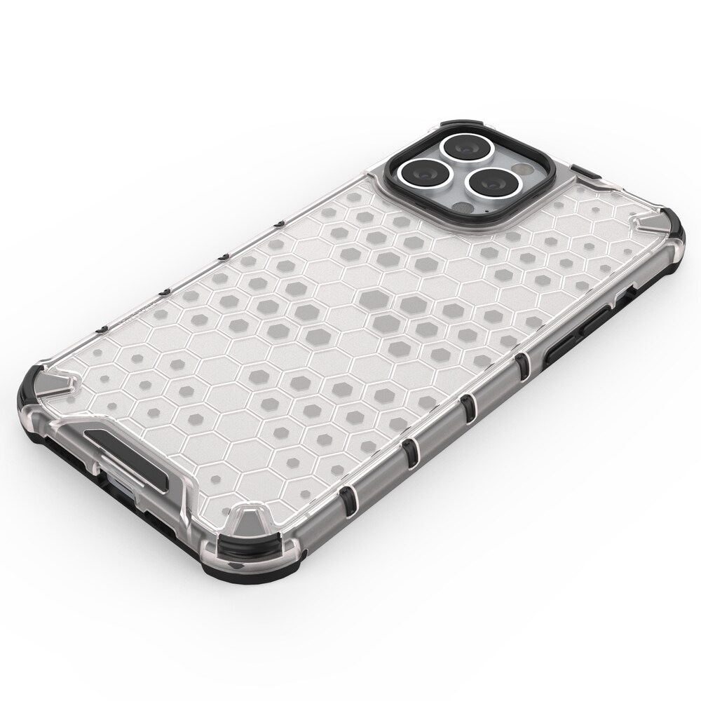 Honeycomb Case pansarskydd med TPU-stötfångare för iPhone 13 Pro Max röd