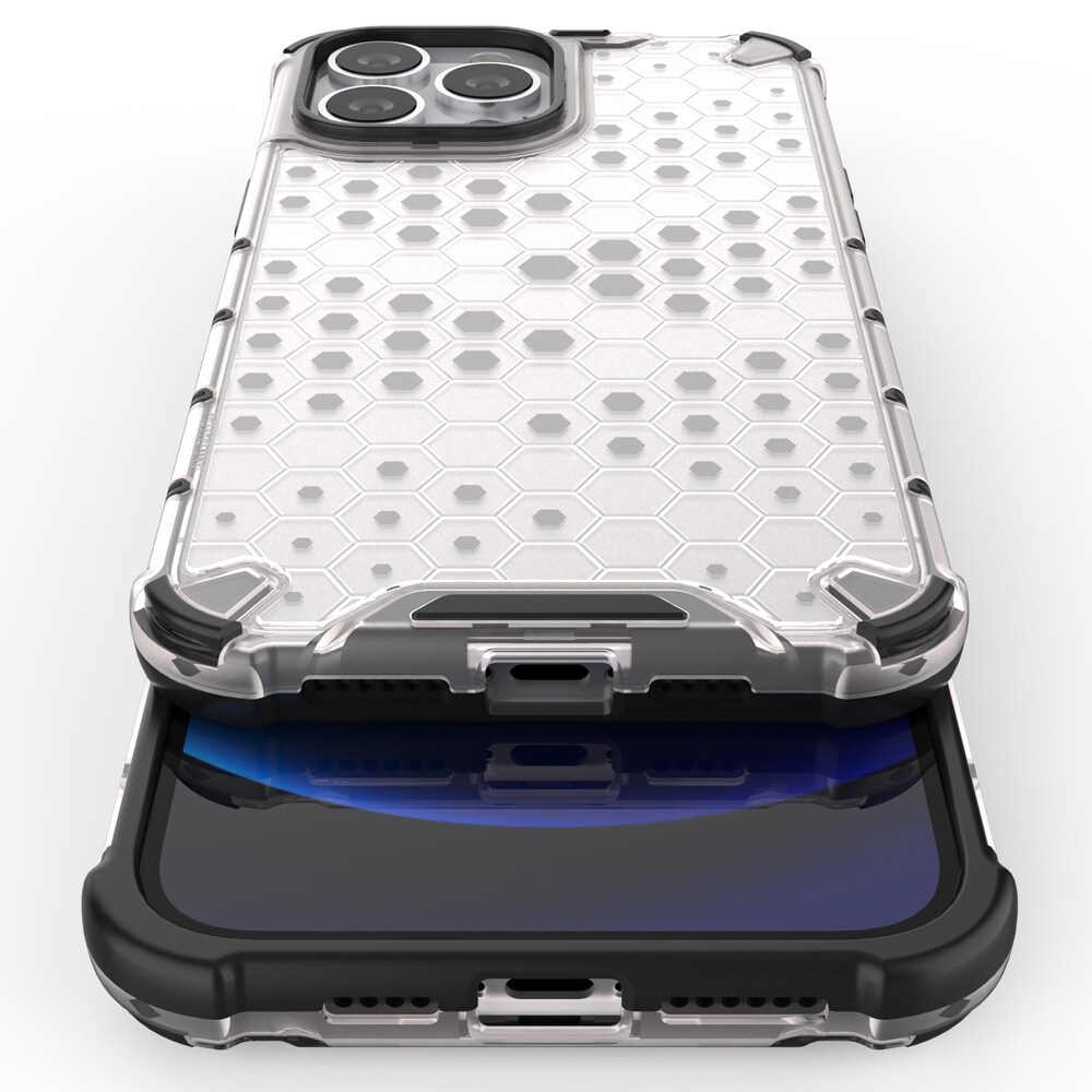 Honeycomb Case pansarskydd med TPU-stötfångare för iPhone 13 Pro Max röd
