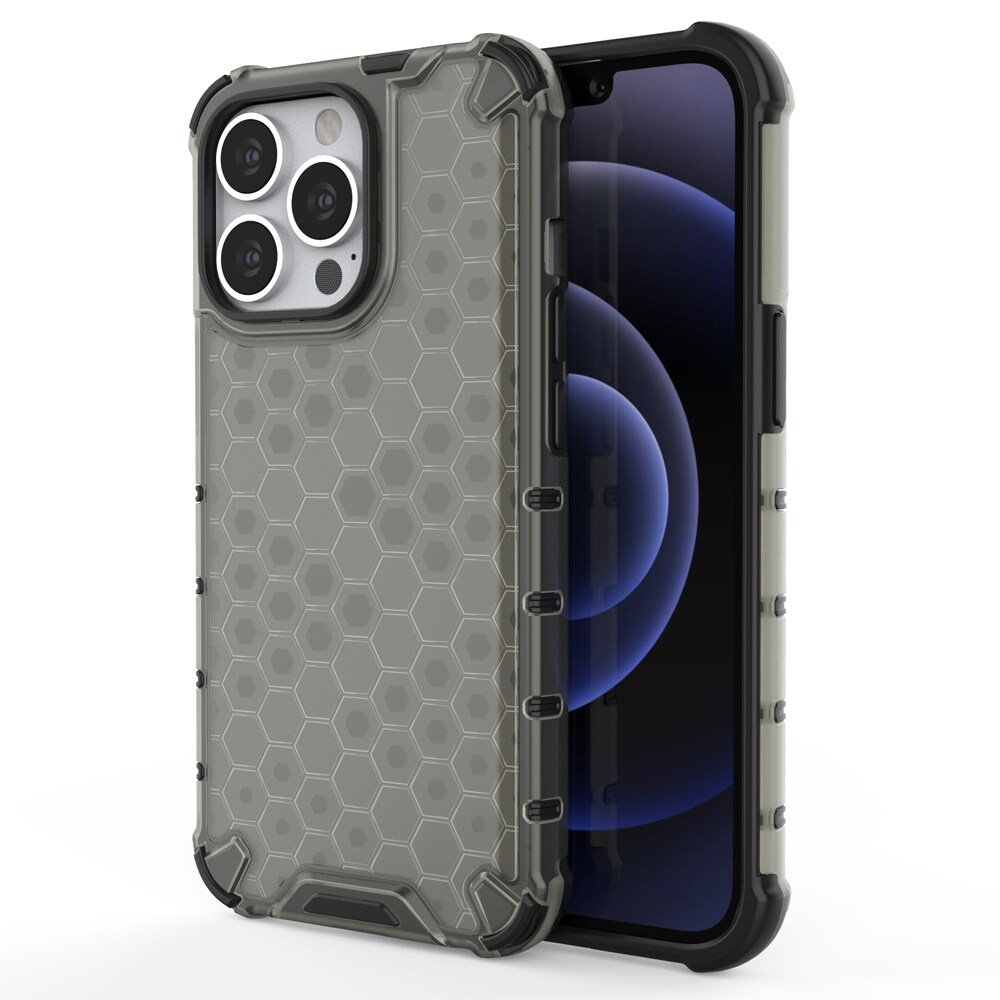 Honeycomb Case pansarskydd med TPU-stötfångare för iPhone 13 Pro svart