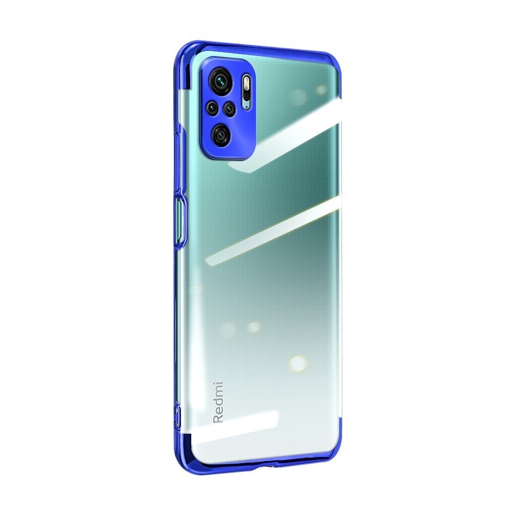 Clear Color Case Gel TPU Galvanisering ramskydd för Xiaomi Redmi Note 10 5G / Poco M3 Pro blå