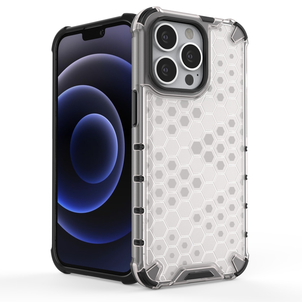 Honeycomb Case pansarskydd med TPU-stötfångare för iPhone 13 Pro röd