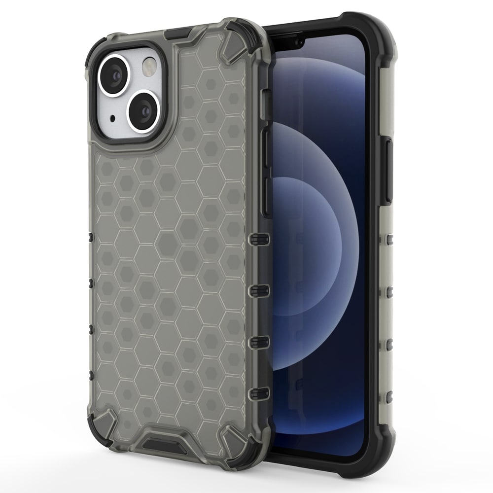 Honeycomb Case pansarskydd med TPU-stötfångare för iPhone 13 mini svart