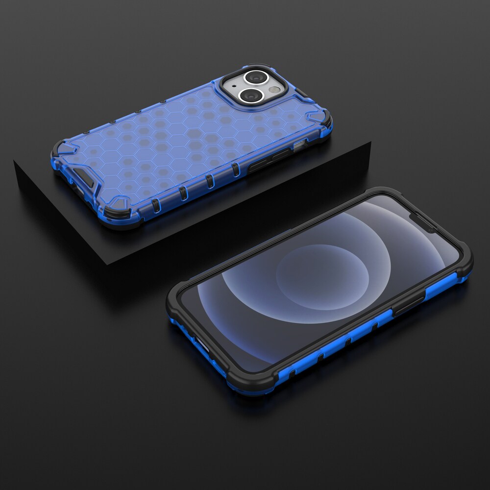 Honeycomb Case pansarskydd med TPU-stötfångare för iPhone 13 mini svart