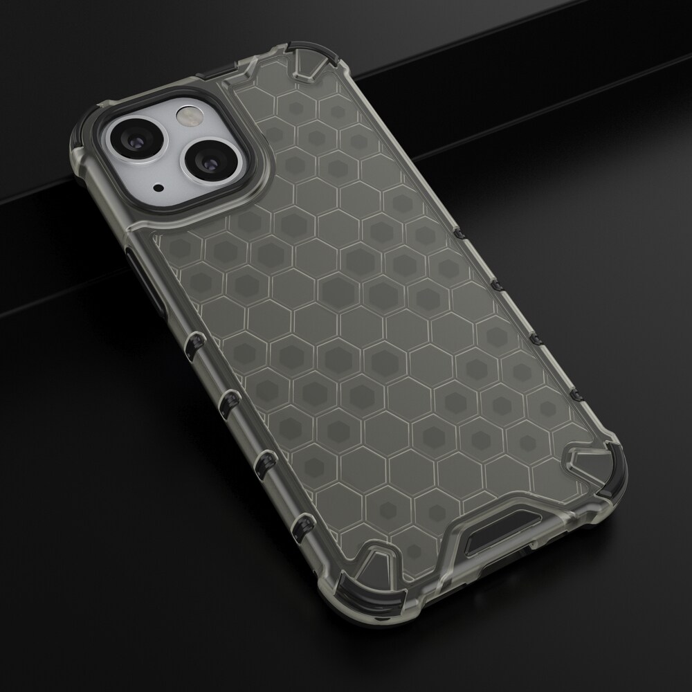 Honeycomb Case pansarskydd med TPU-stötfångare för iPhone 13 mini svart