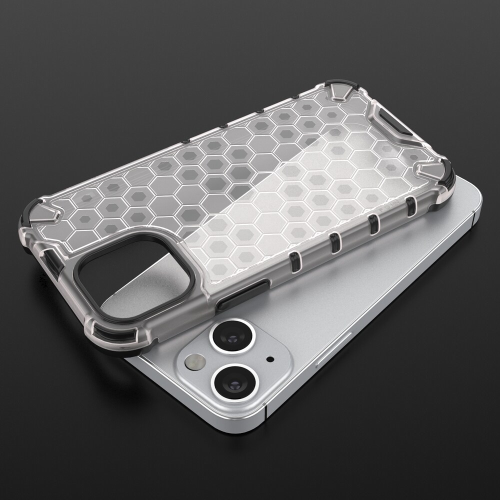 Honeycomb Case pansarskydd med TPU-stötfångare för iPhone 13 mini grön