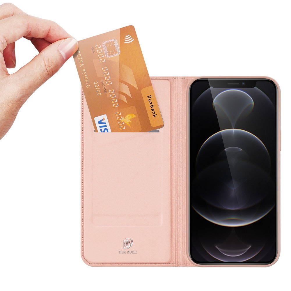 Dux Ducis Skin Pro Bookcase typ fodral för iPhone 13 Pro rosa