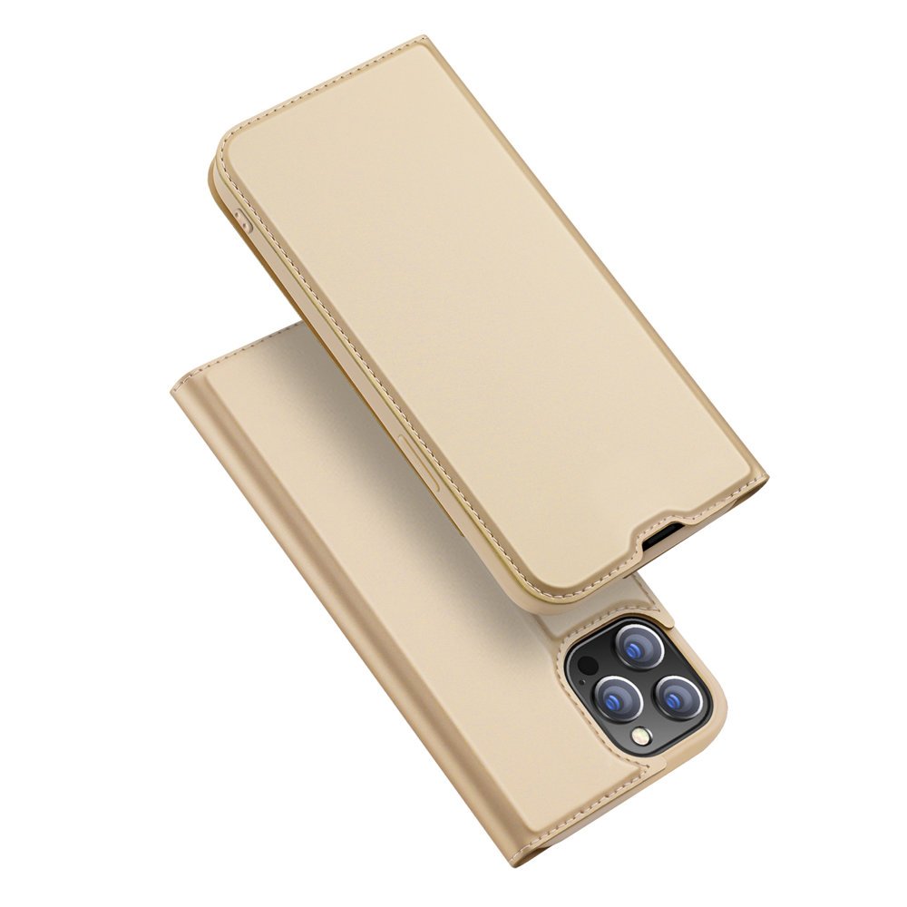 Dux Ducis Skin Pro Bookcase typ fodral för iPhone 13 Pro Max guld