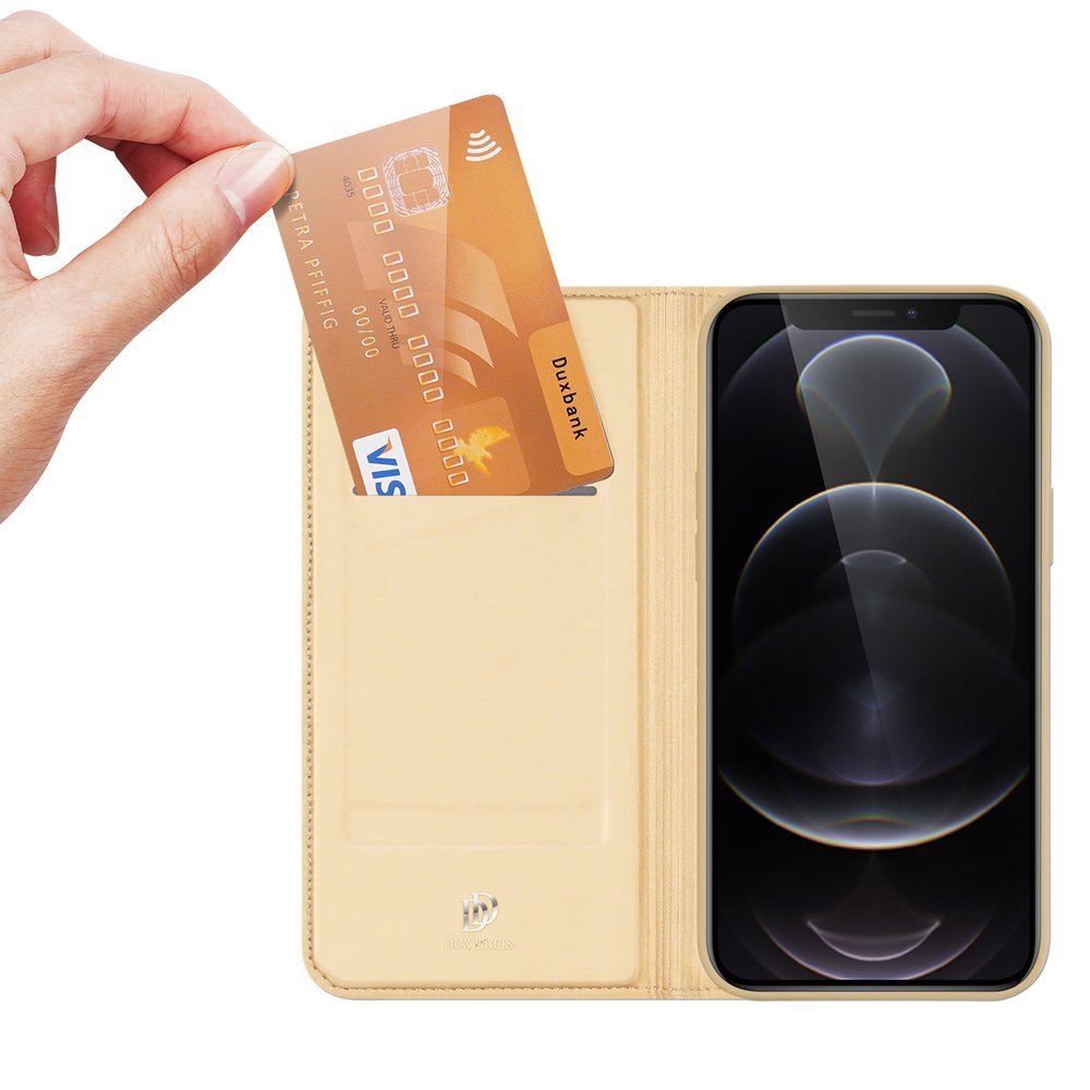 Dux Ducis Skin Pro Bookcase typ fodral för iPhone 13 Pro Max guld