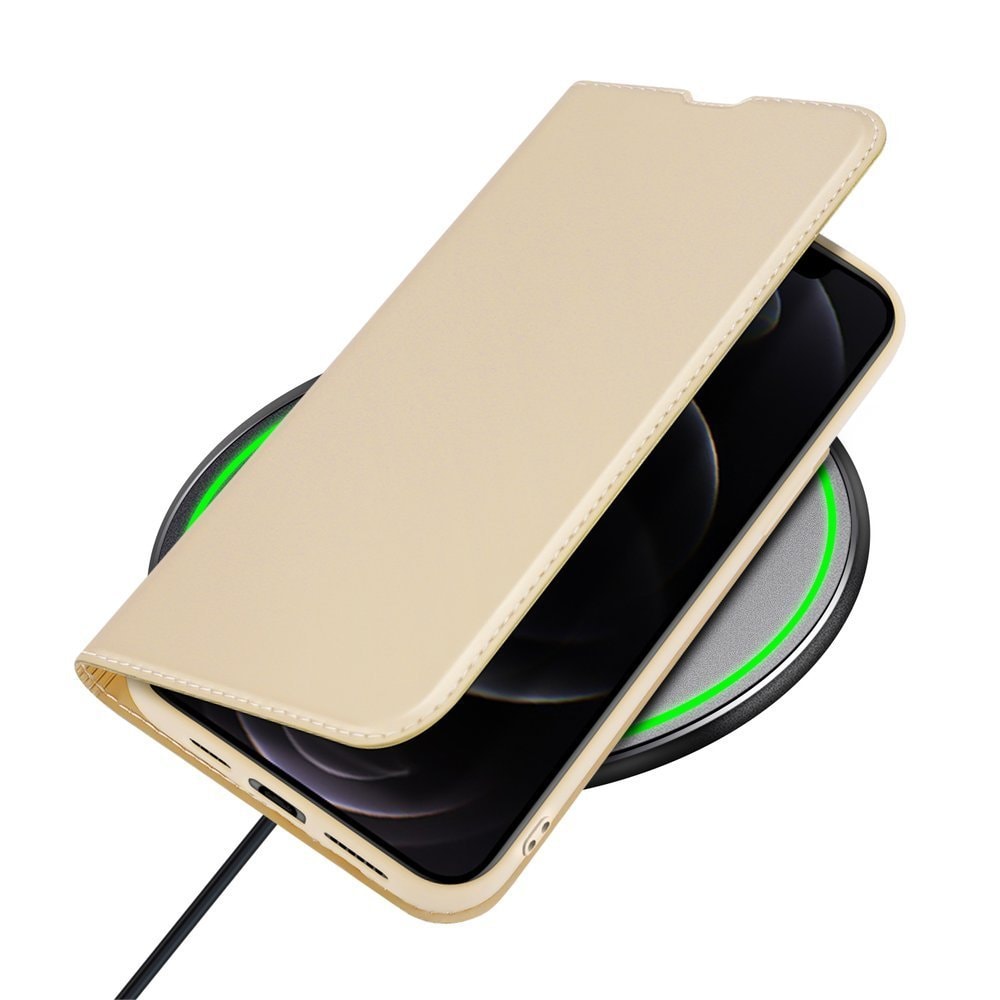 Dux Ducis Skin Pro Bookcase typ fodral för iPhone 13 Pro Max guld