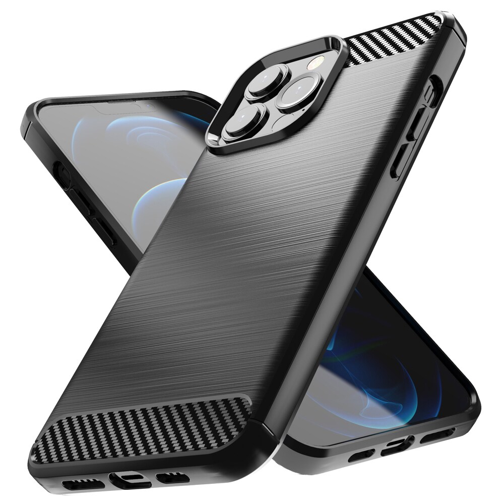 Carbon Case Flexibelt TPU-fodral för iPhone 13 Pro Max svart