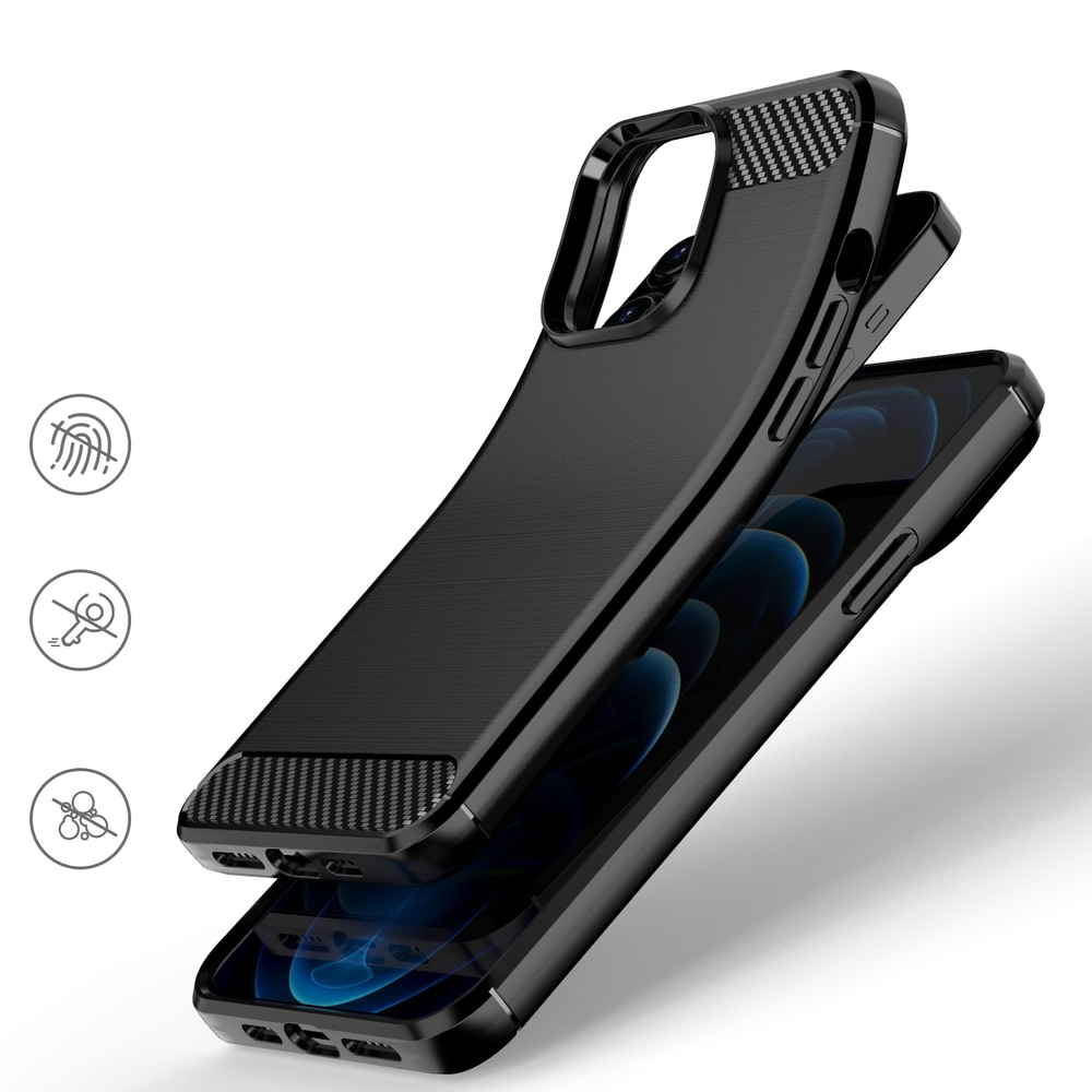 Carbon Case Flexibelt TPU-fodral för iPhone 13 Pro Max svart