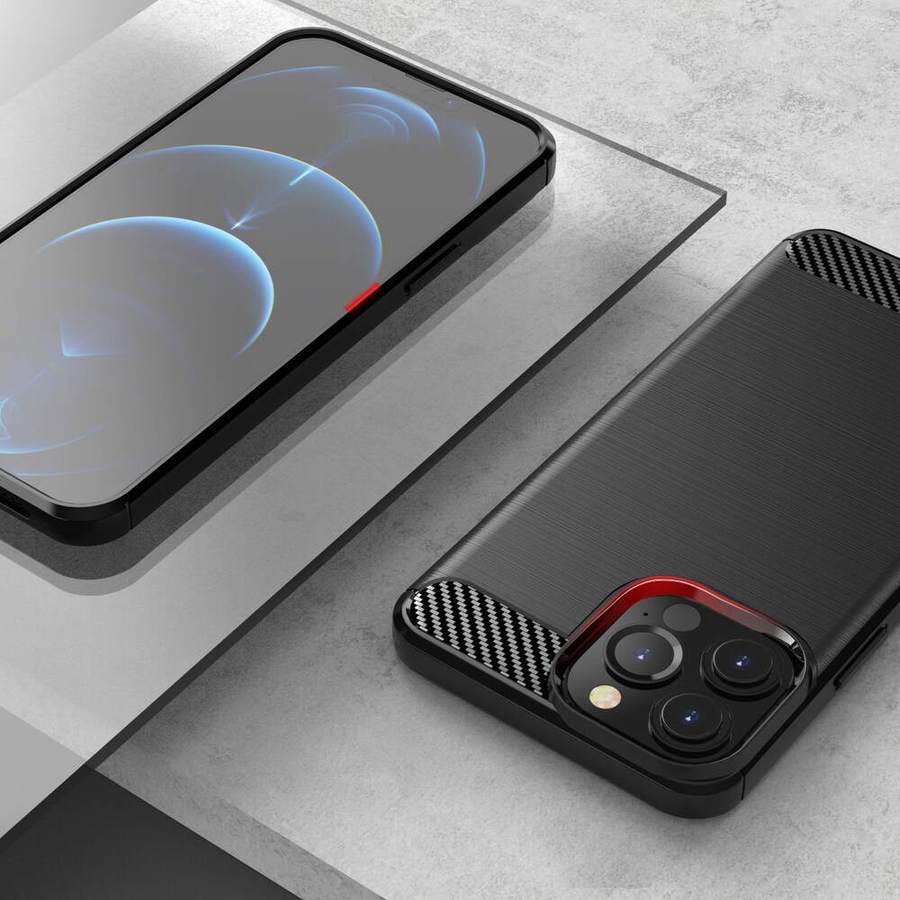 Carbon Case Flexibelt TPU-fodral för iPhone 13 Pro Max svart
