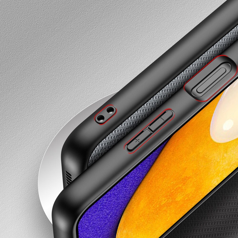 Dux Ducis Fino etui dækket med nylonmateriale til Samsung Galaxy A03s grå