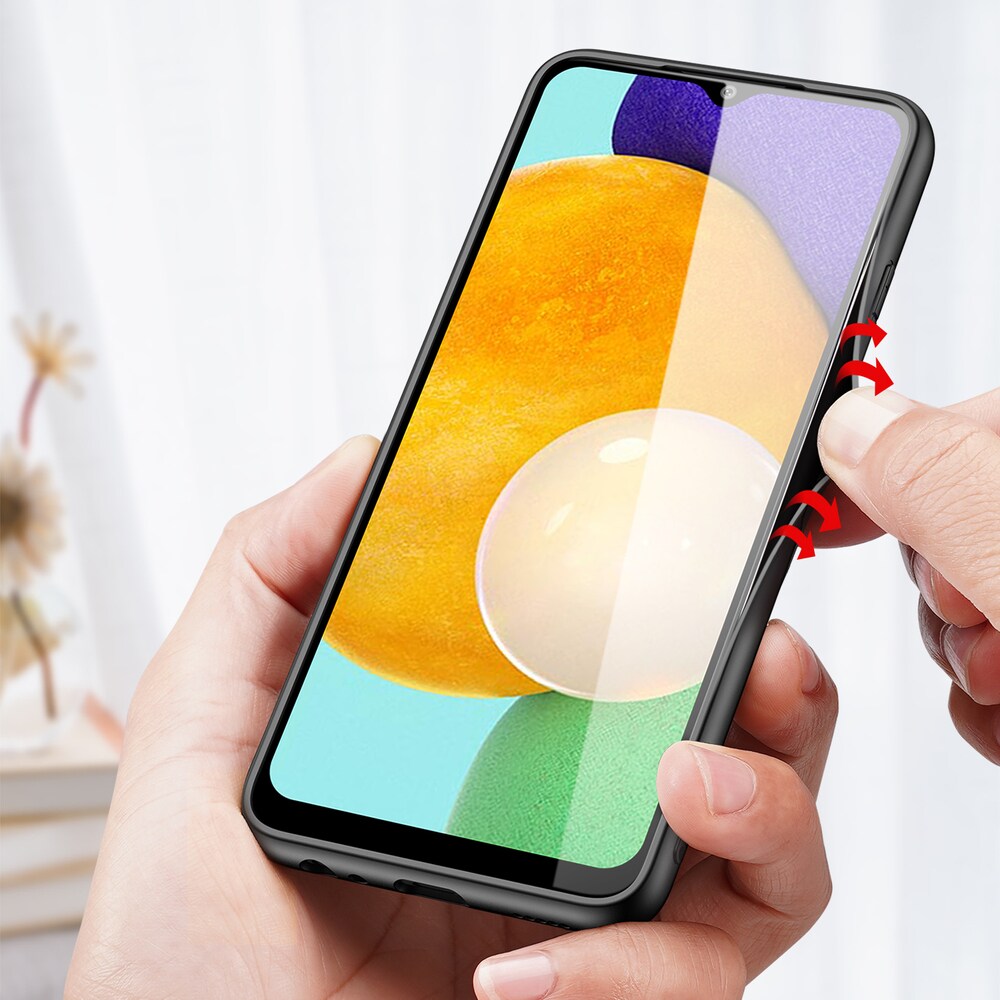 Dux Ducis Fino etui dækket med nylonmateriale til Samsung Galaxy A03s grå