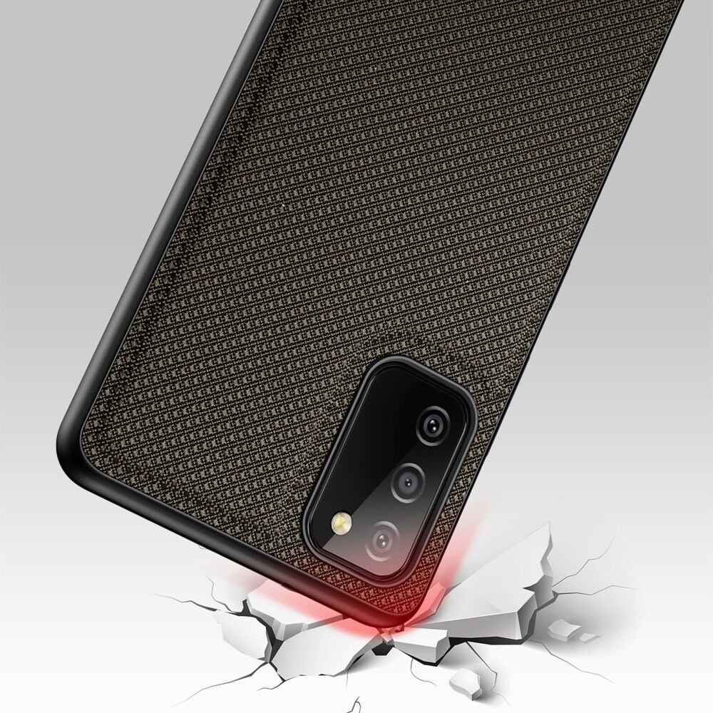 Dux Ducis Fino etui dækket med nylonmateriale til Samsung Galaxy A03s grøn