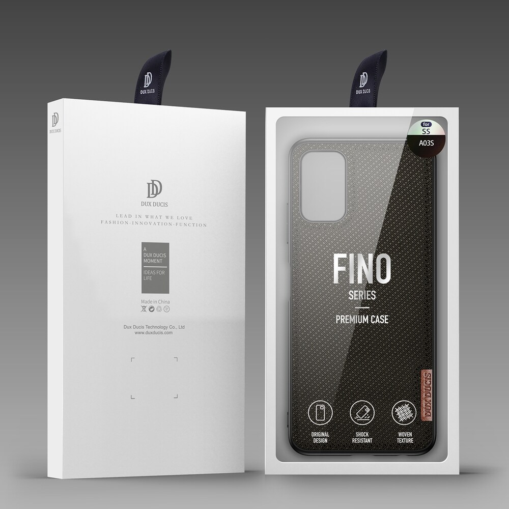 Dux Ducis Fino etui dækket med nylonmateriale til Samsung Galaxy A03s grøn