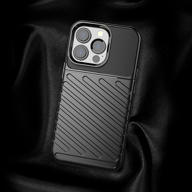 Thunder Case Flexibelt, tufft och robust TPU-fodral för iPhone 13 Pro grön