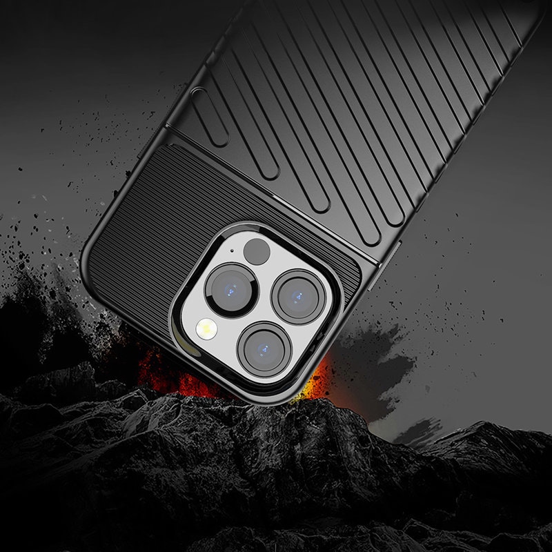 Thunder Case Flexibelt, tufft och robust TPU-fodral för iPhone 13 Pro grön