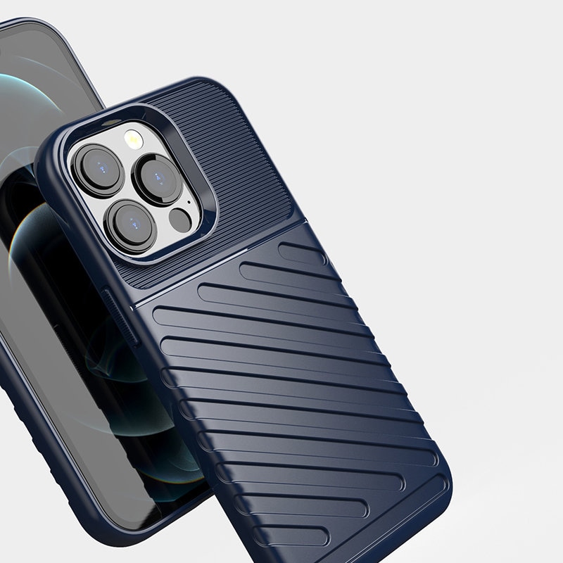 Thunder Case Flexibelt, tufft och robust TPU-fodral för iPhone 13 Pro grön