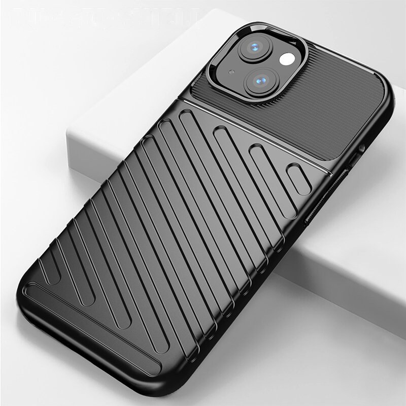 Thunder Case Flexibelt, tufft och robust TPU-fodral för iPhone 13 mini grön