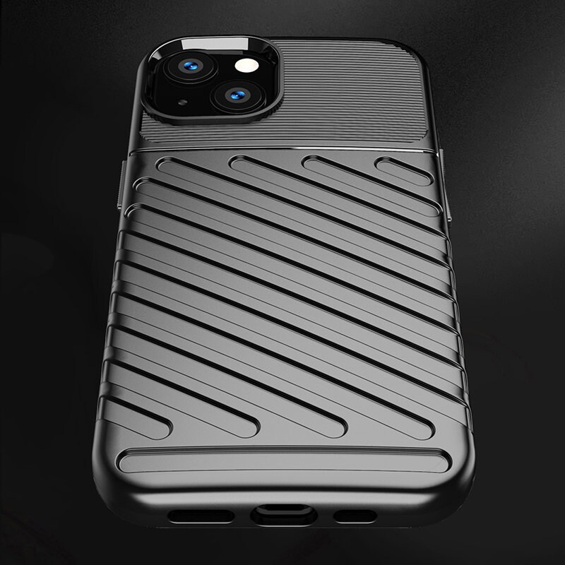 Thunder Case Flexibelt, tufft och robust TPU-fodral för iPhone 13 mini grön