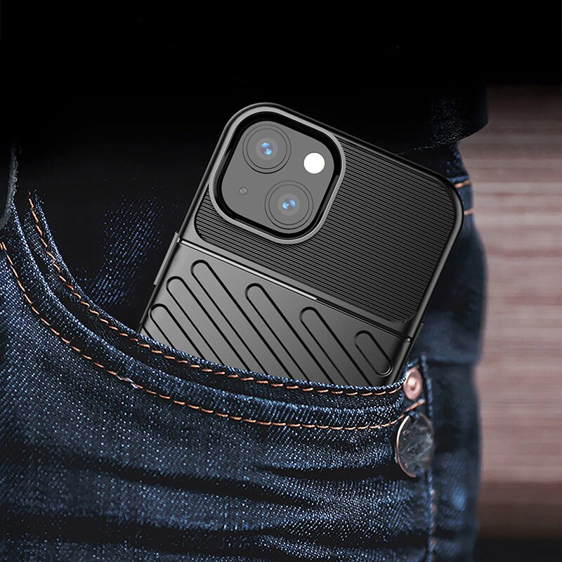 Thunder Case Flexibelt, tufft och robust TPU-fodral för iPhone 13 mini grön
