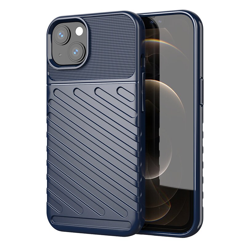 Thunder Case Flexibelt Tough Rugged Cover TPU-fodral för iPhone 13 mini blå