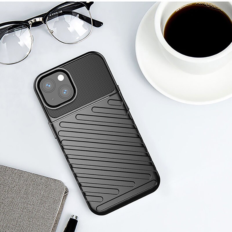 Thunder Case Flexibelt Tough Rugged Cover TPU-fodral för iPhone 13 mini blå