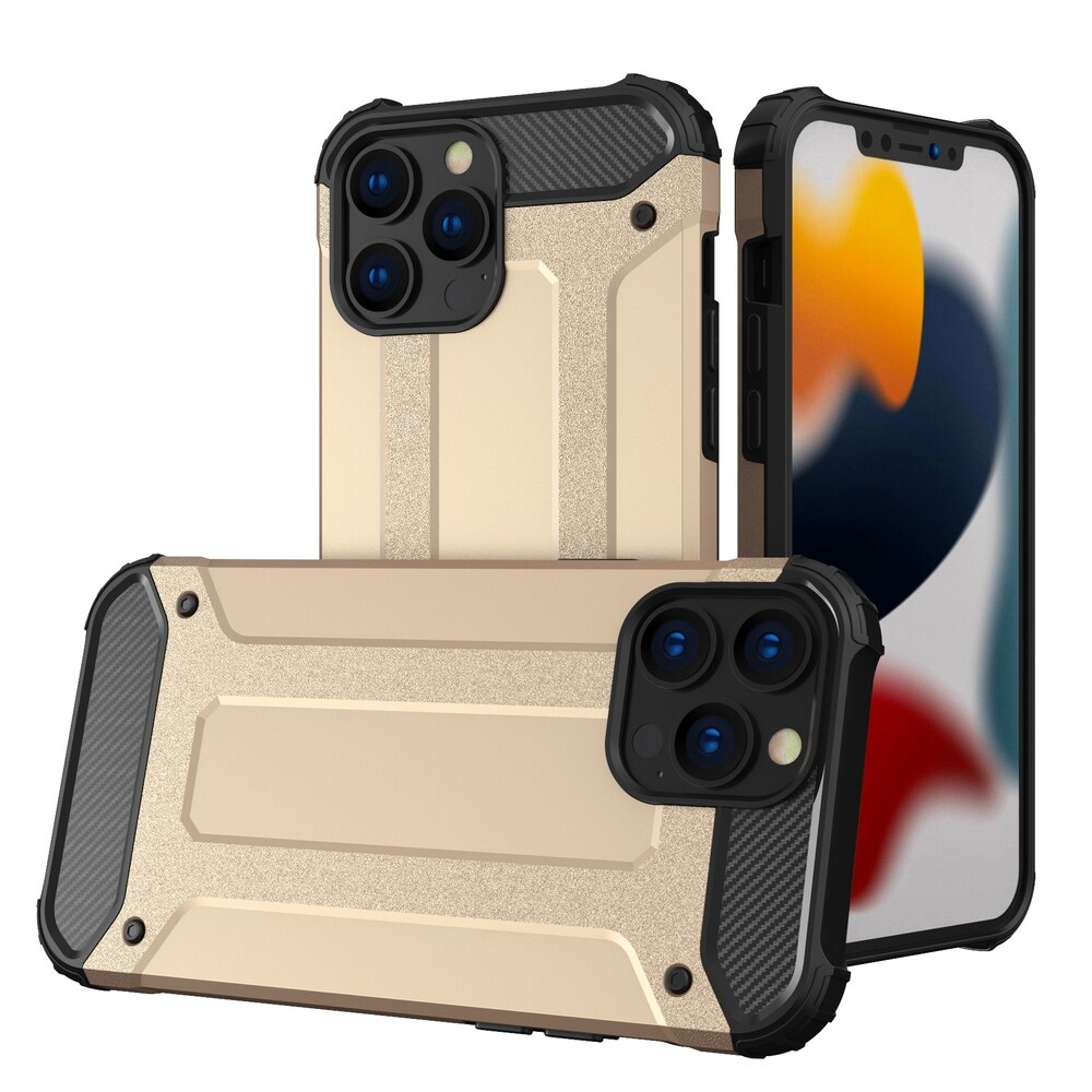 Hybrid Armor Case Tufft och robust skydd för iPhone 13 Pro Max Golden