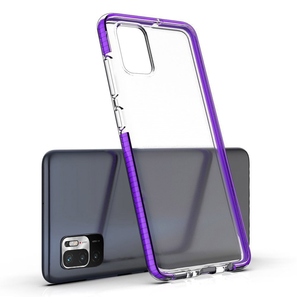 Spring Case TPU-gelbeskyttelsescover med farverig ramme til Xiaomi Redmi Note 10 5G / Poco M3 Pro