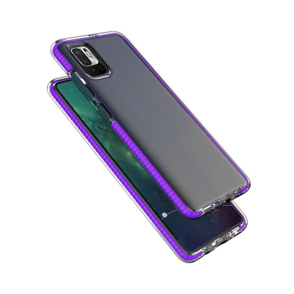 Spring Case TPU-gelbeskyttelsescover med farverig ramme til Xiaomi Redmi Note 10 5G / Poco M3 Pro